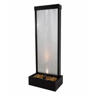 Black-Framed Waterfall Fountain with LED Light - Large w 30LM