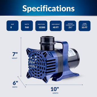 Cyclone Pump 10300 GPH / 33FT Cord