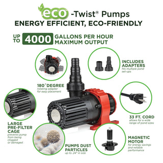 Eco-Twist Pump 4000GPH / 33 Ft. Cord