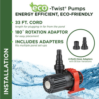 Eco-Twist Pump 4000GPH / 33 Ft. Cord