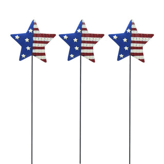 Patriotic Star Metal Garden Stake