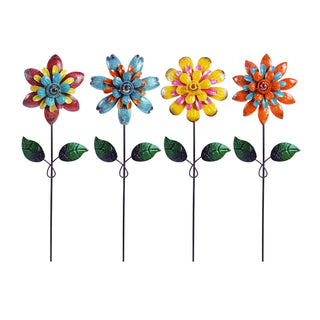 Glitter Retro Flower Pot Sticker