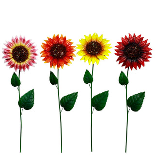 Colorful Glitter Sunflower Metal Garden Stakes