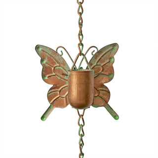 Metal Hanging Butterfly Chain Rain Catcher