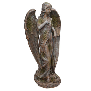 Old World Angel Statue with Mossy Finish