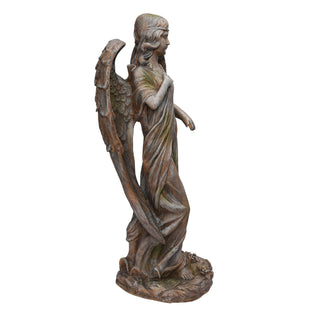 Old World Angel Statue with Mossy Finish