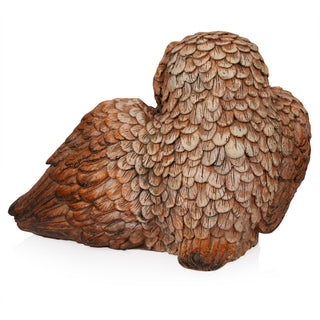 Owl Mom Wing Protecting Two Baby Owletts Statuary