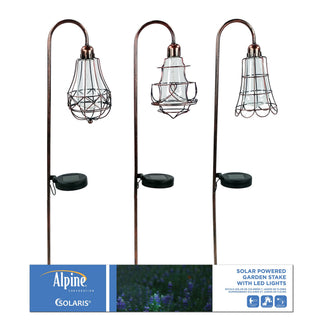 Solar Edison Bulb Stake w/ LED String Lights