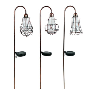 Solar Edison Bulb Stake w/ LED String Lights