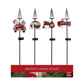 Solar Holiday Vehicle Stake w/Color Changing Tree
