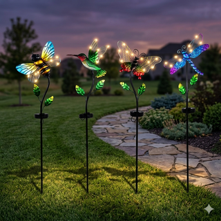 Solar Metal Dragonfly/Butterfly/Hummingbird/Bee Stake w/ LED