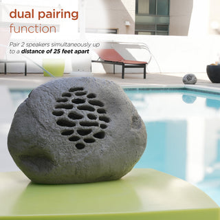 Solar Gray Bluetooth Enabled Rock Speaker