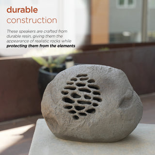 Solar Gray Bluetooth Enabled Rock Speaker