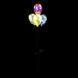 Solar Red, Yellow, Blue & Green Balloon Stake w/LED