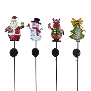 Solar Iconic Christmas Figures Stake