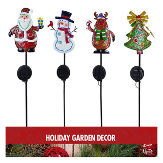 Solar Iconic Christmas Figures Stake