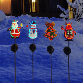 Solar Iconic Christmas Figures Stake