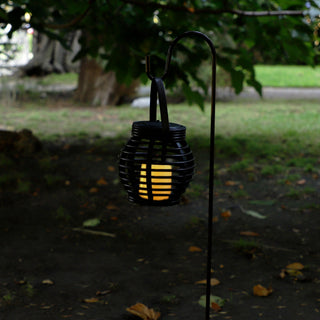 Solar Dark Brown LED Candle Lantern with Shepherd's Hook