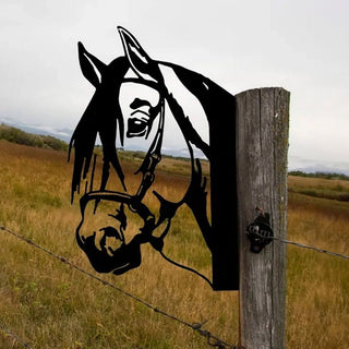 Farm Metal Horse Fence or Post Decor