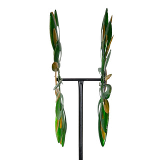 Yellow & Green Metal Flower Kinetic Wind Spinner Garden Stake