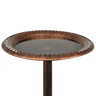 Bronze Pedestal Birdbath w/ Scrollwork Base