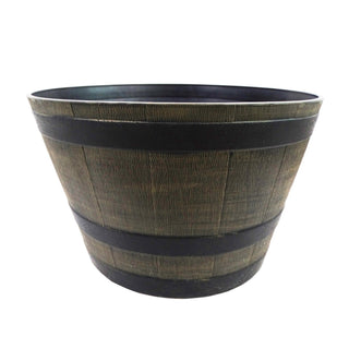 22" Plastic Whiskey Barrel Planter - Pallet of 38