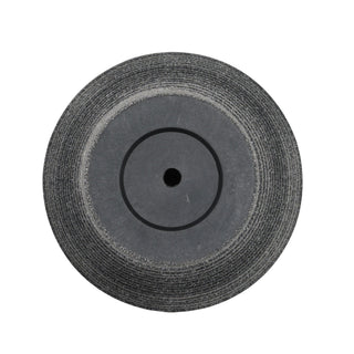 12" Gray Stone Finish Fluted Round Planter with Drainage Hole