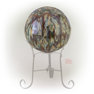 Ceramic Gazing Globe with Running Glaze Finish