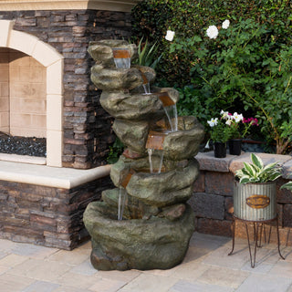 6 Tier Waterfall Fountain with LED Lights