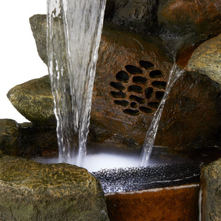 Rainforest Floor Fountain w/ LED Lights and Bluetooth Speaker