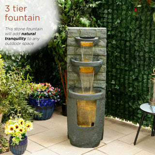 3-Tier Fountain with LED Lights