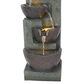 5-Tier Bowls Waterfall Fountain with LED Lights