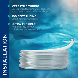 3/8" I.D.x 1/2" O.D.x 1/16" Wall PVC Clear Tubing x 100'Coil