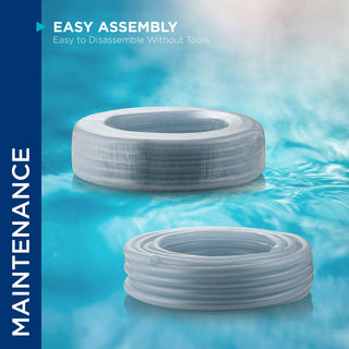 1/2" I.D. x 3/4" O.D. PVC Clear Braided Tubing x 100' Coil