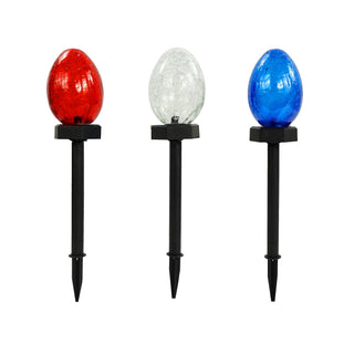 Solar Crackle Glass Stake