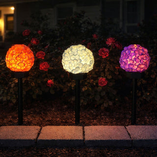 Solar Hydrangea Ball Flower Stake