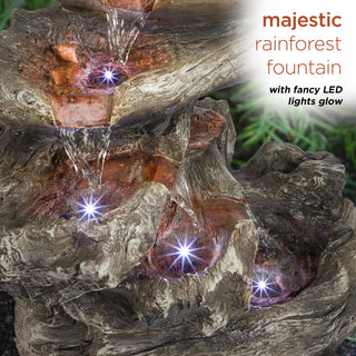 5-Tier Rainforest Fountain with LED Lights