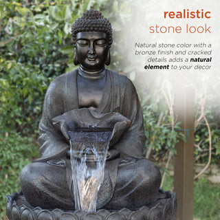 Buddha Zen Fountain with LED Light