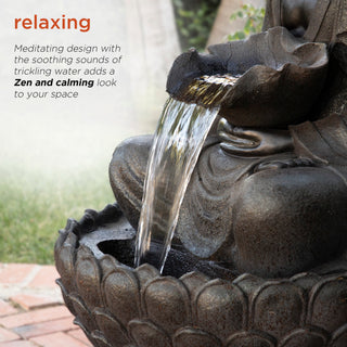 Buddha Zen Fountain with LED Light