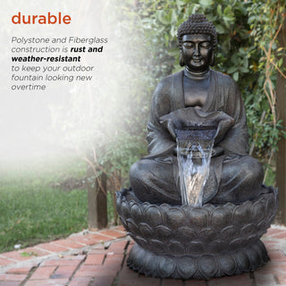 Buddha Zen Fountain with LED Light
