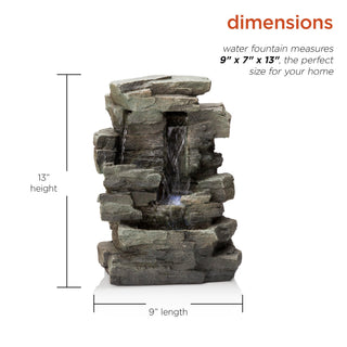 Cascading Tabletop Fountain with LED Lights