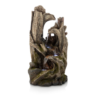 Tiered Rainforest Tree Trunk Fountain