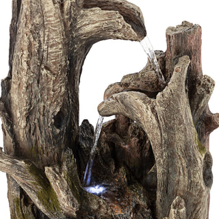 Tiered Rainforest Tree Trunk Fountain