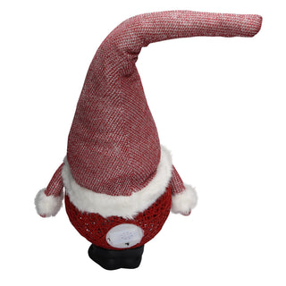 Christmas Large Santa Fabric and Cotton Gnome w/LED Decor