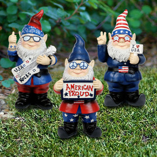 Gnome Patriotic Statuary