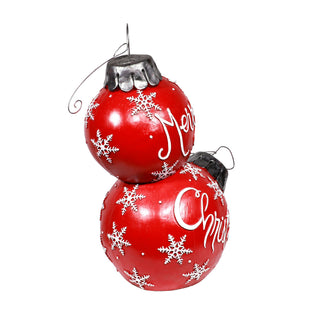 Merry Christmas Stacked Ornament Statue w/Color Changing LEDs