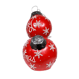 Merry Christmas Stacked Ornament Statue w/Color Changing LEDs