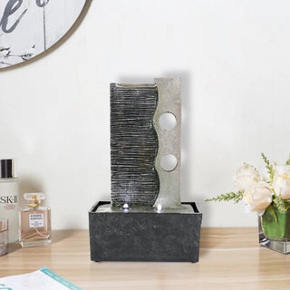 Westin Fountain Indoor Slate Tabletop Fountain w/LED Light Meditation Feature for Home