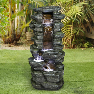 Westin Fountain 31 in. Tall Outdoor 5-Tier Water Fountain w/LED Lights