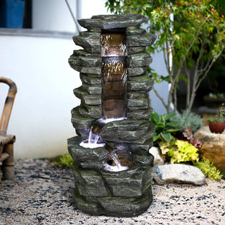 Westin Fountain 31 in. Tall Outdoor 5-Tier Water Fountain w/LED Lights